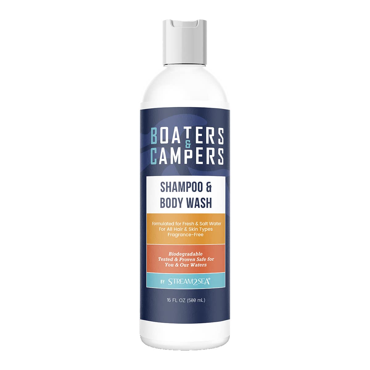 STREAM 2 SEA front packaging 16 oz showing eco-friendly design and size benefit