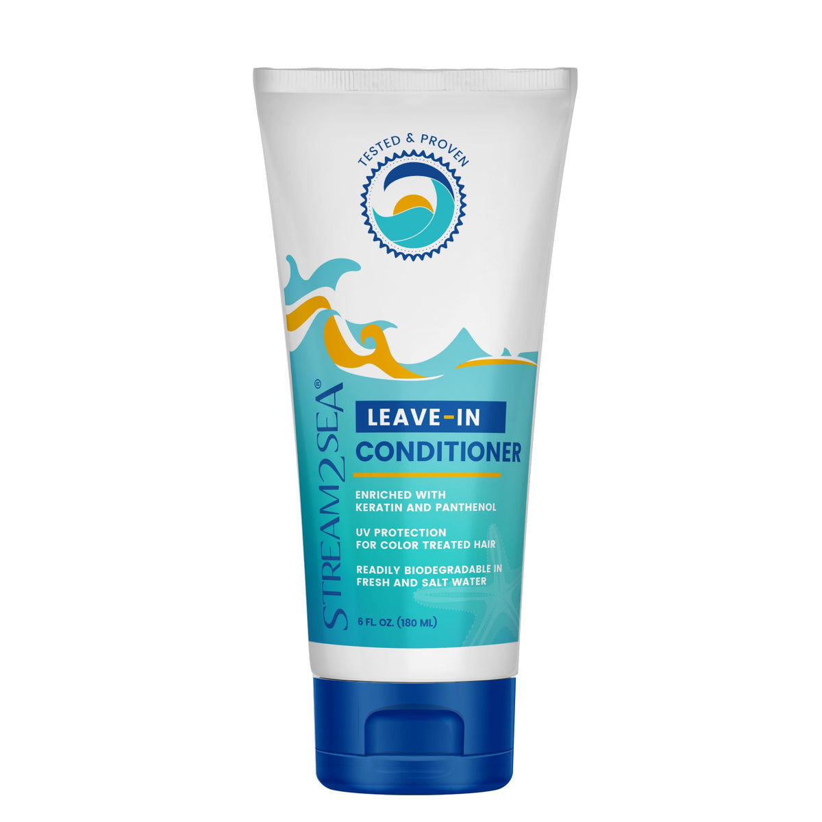 STREAM 2 SEA front packaging showing reef-safe conditioner benefit