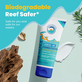 STREAM 2 SEA bottle on a beach illustrating ocean-safe product use