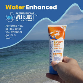 STREAM 2 SEA tube beside coin showing 2.5 fl oz size for travel