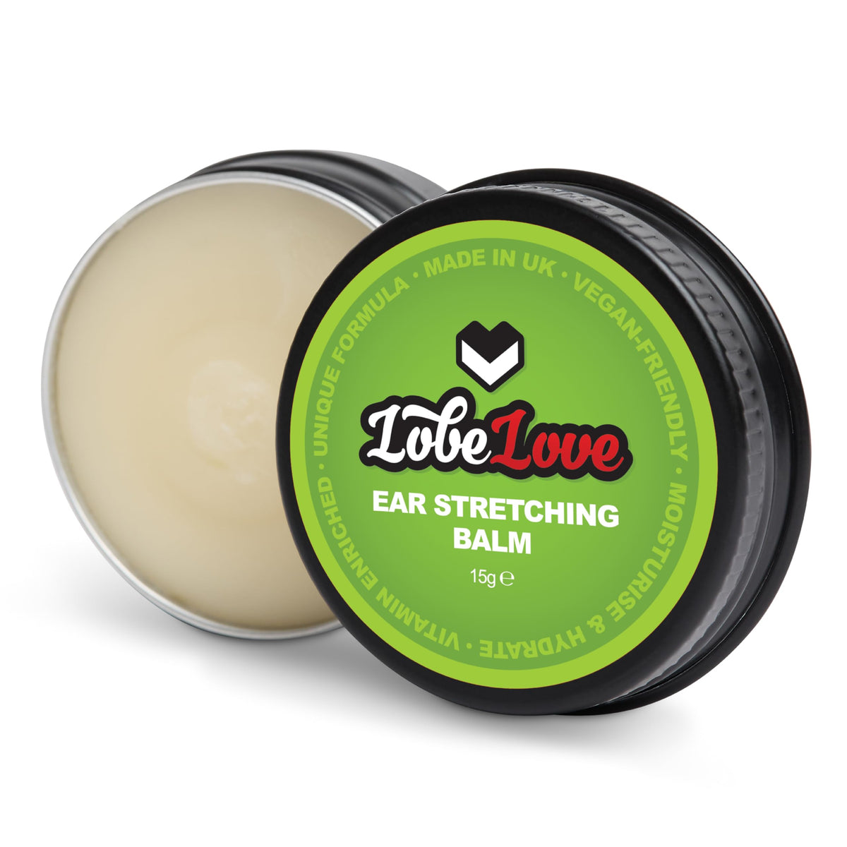 Stretch It jar front view showing label and compact size benefit