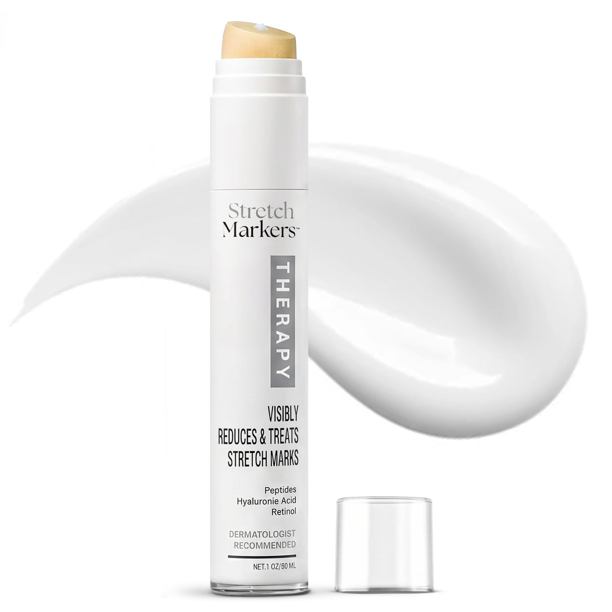 StretchMarkers front packaging showing clean tube design and benefits