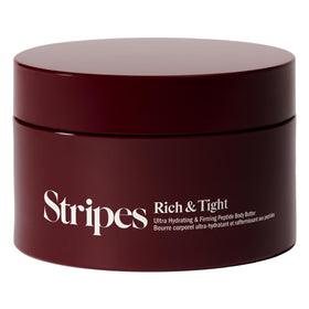 STRIPES jar front view showing product branding and size for clear recognition