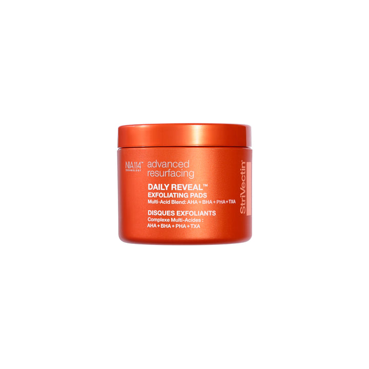 StriVectin front pouch showing product and benefits for clear skin