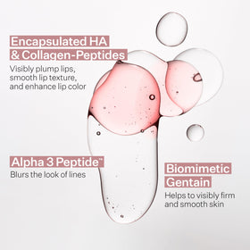 StriVectin application on lips illustrating instant plumping effect