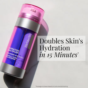 StriVectin close-up of dual-phase gel and lotion for multi-depth hydration