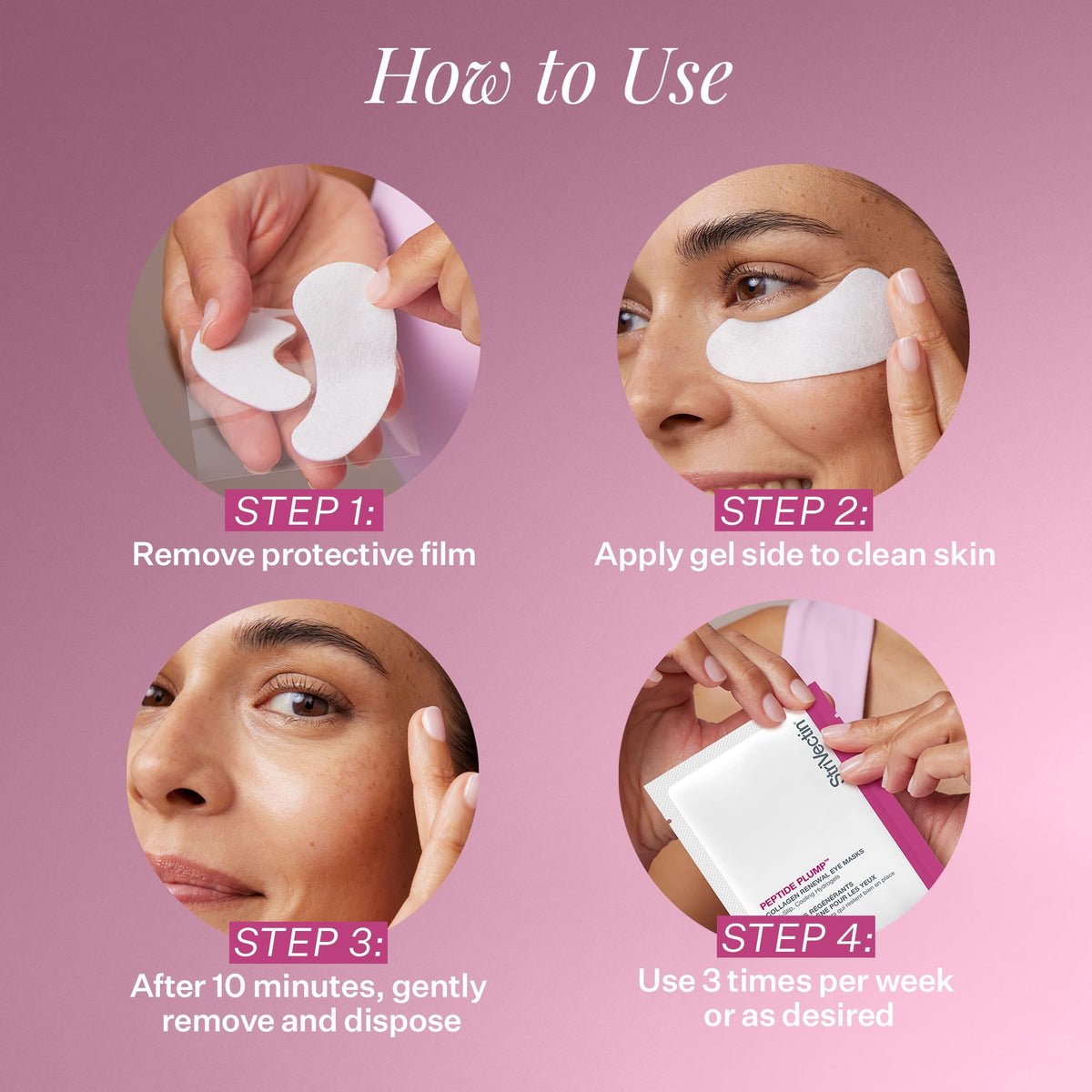StriVectin gel patch close-up revealing smooth hydrogel texture