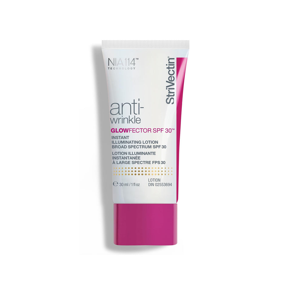 StriVectin front packaging showing SPF 30 and glow benefits