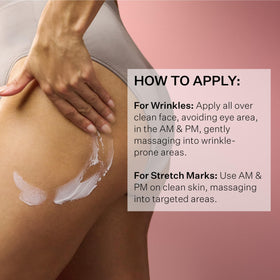 StriVectin ingredient display with peptides highlighting collagen-support benefit