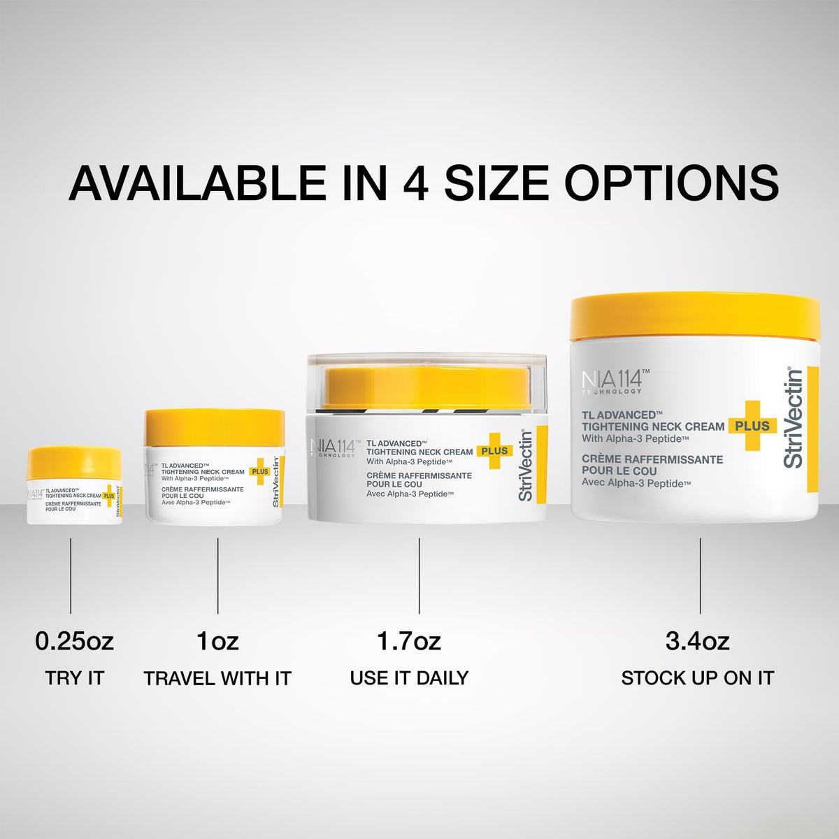 Lifestyle décolleté shot with StriVectin showing visible smoothing and natural radiance benefit