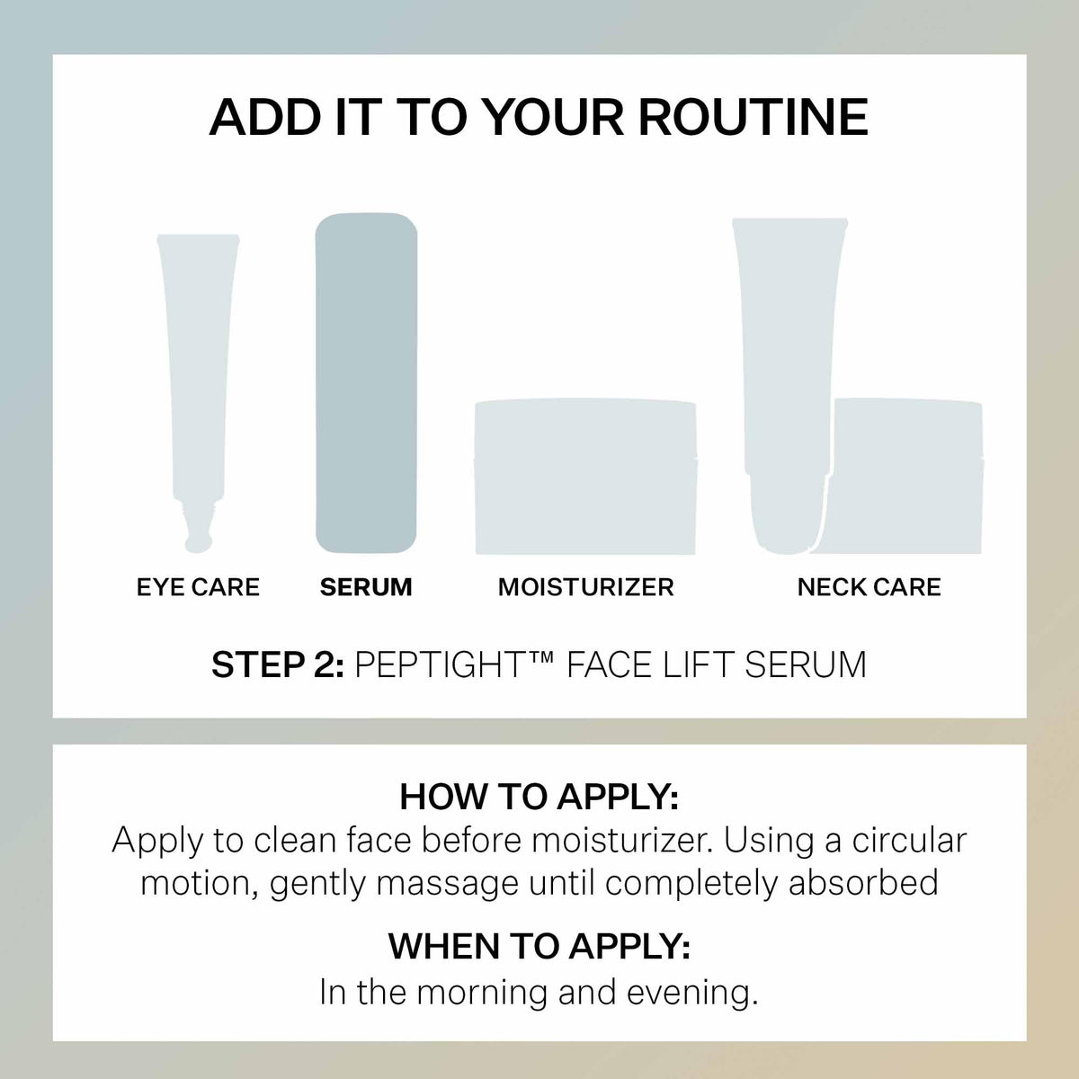 StriVectin bottle staged with cleanser and sunscreen for morning routine layering benefit