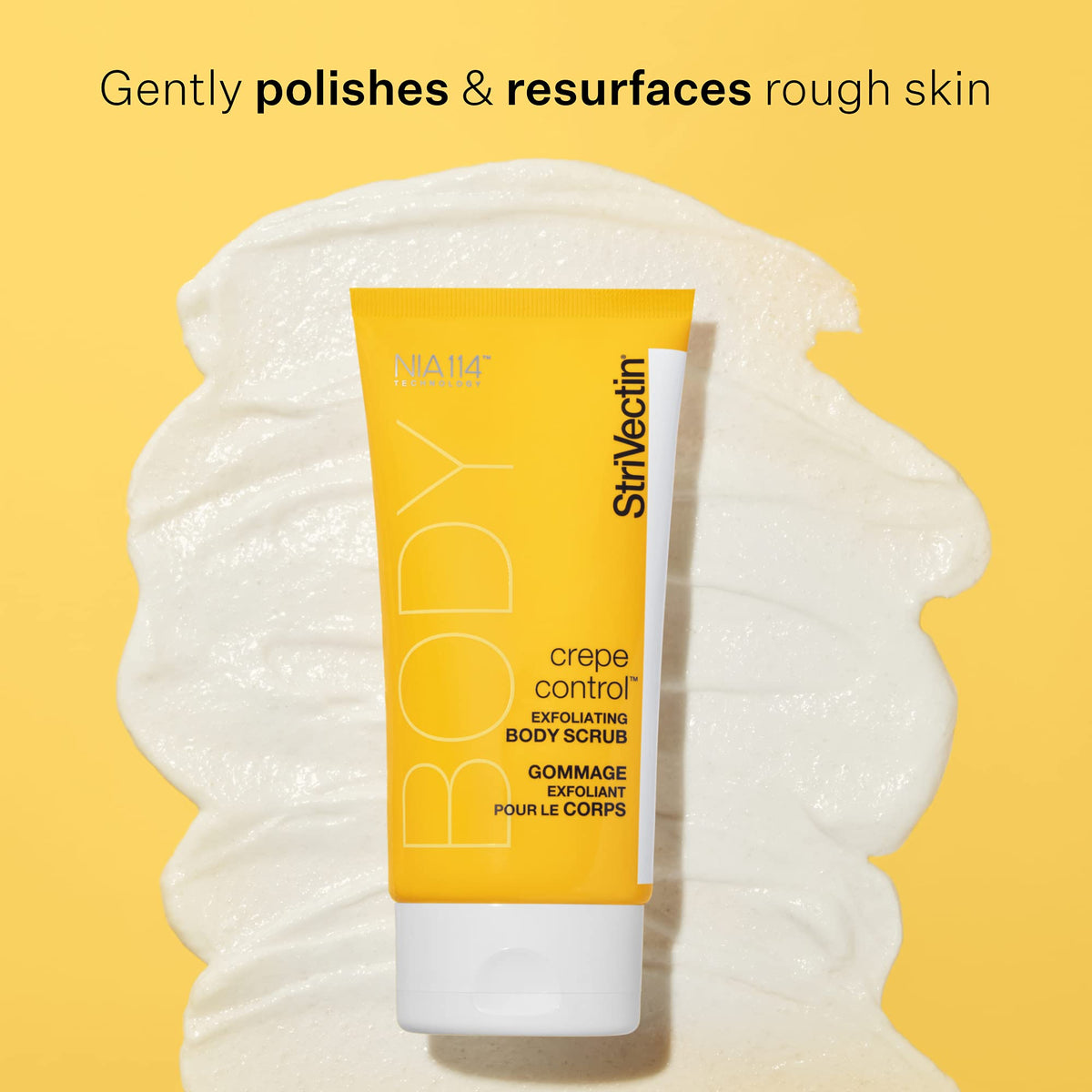 StriVectin close-up of scrub texture revealing gentle exfoliant particles