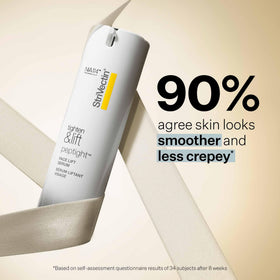 StriVectin serum texture on skin close up demonstrating lightweight absorption benefit