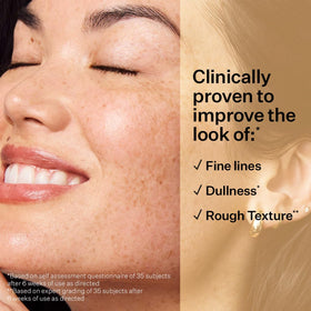 Model applying StriVectin serum on neck and décolleté for smoother, firmer look