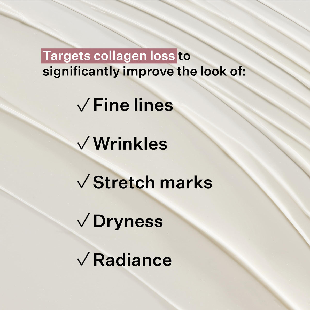 StriVectin applied to face demonstrating smoothing and plumping benefit