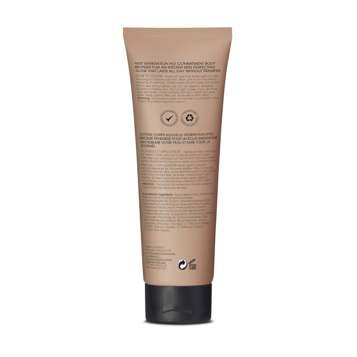 St.Tropez close-up application on forearm demonstrating smooth, streak-free blend