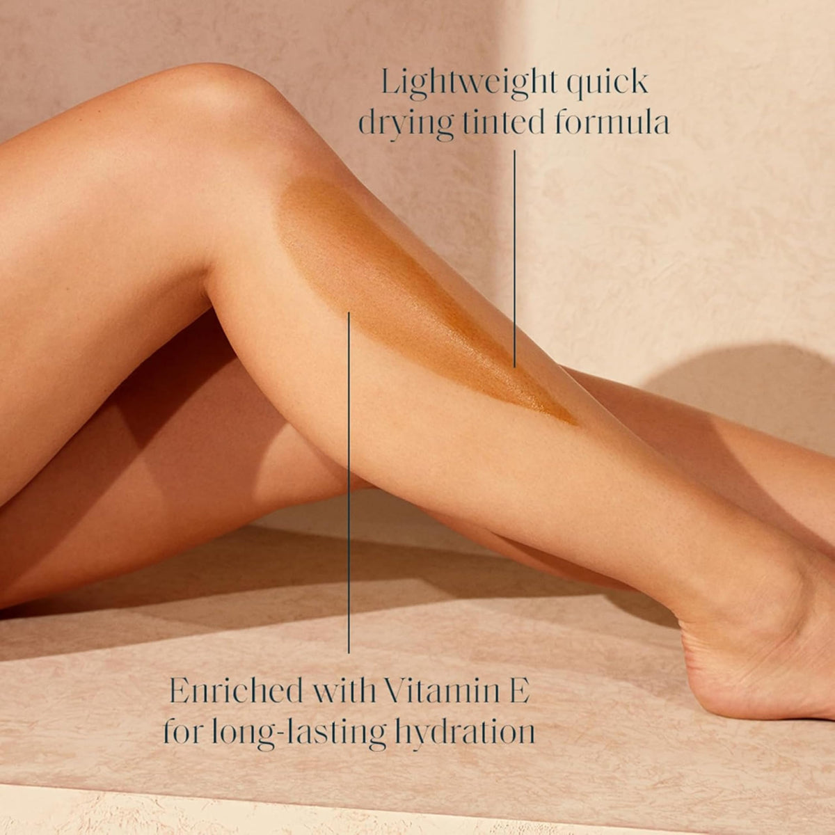St.Tropez label ingredients close up highlighting naturally derived tanning actives and vegan benefit