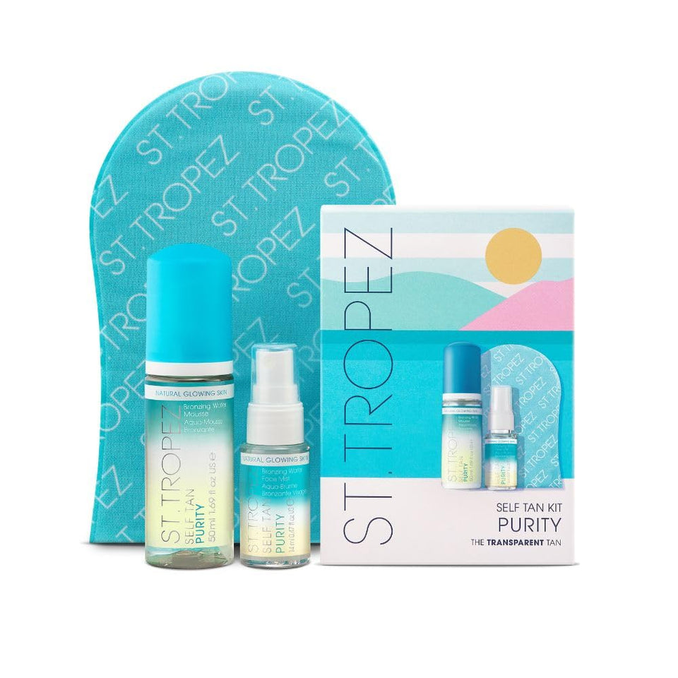 St.Tropez mini kit front packaging showing products and benefits