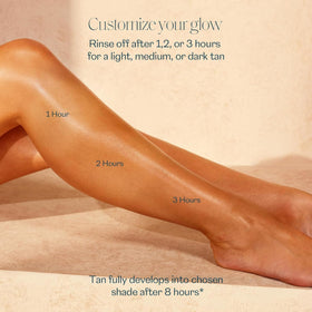 St.Tropez tinted mousse on skin guiding application and ensuring even color placement