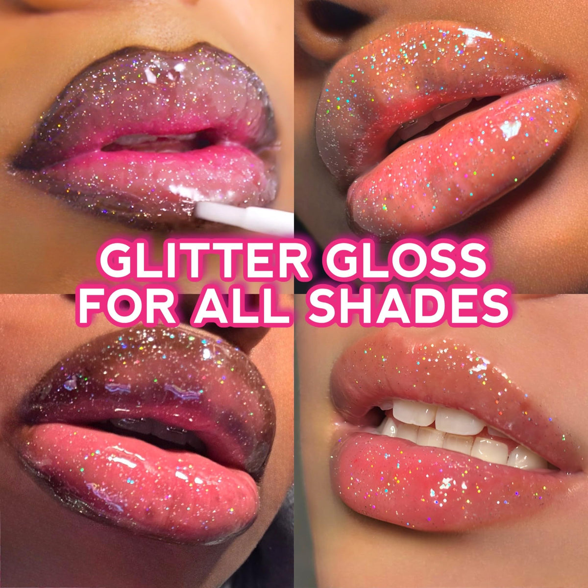 Shop Stunner Shades layered over lipstick combo demonstrating enhanced multidimensional shine