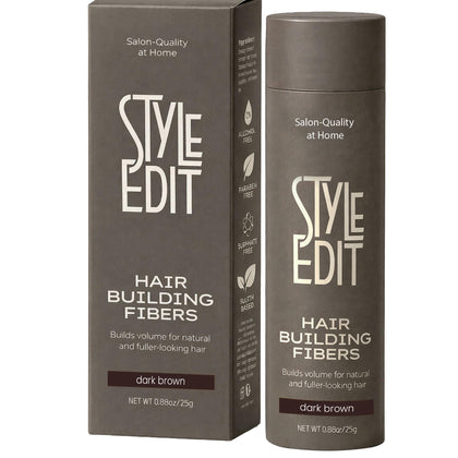 STYLE EDIT front packaging showing dark brown fiber jar and benefits