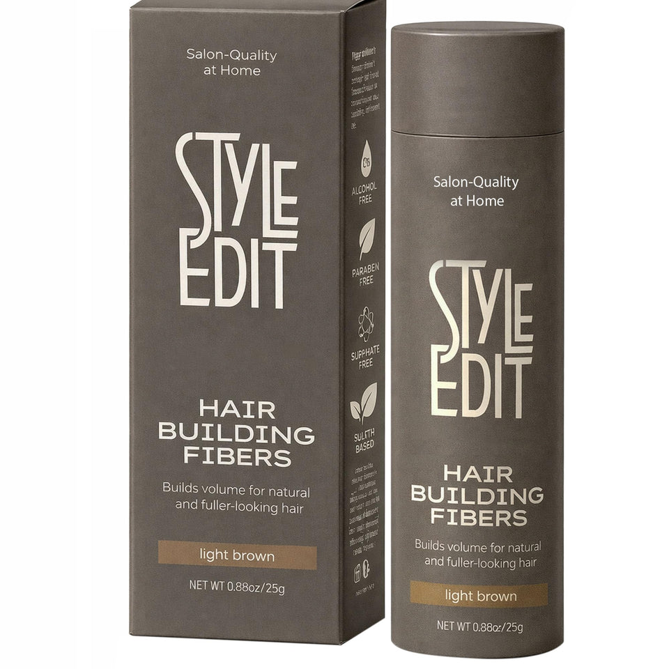 STYLE EDIT front packaging in light brown showing product name and size