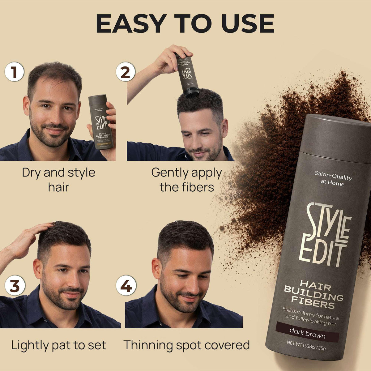 STYLE EDIT product label showing plant-based, paraben-free ingredient benefits