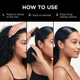 Style Factor gel applied to hairline edges for smooth frizz control