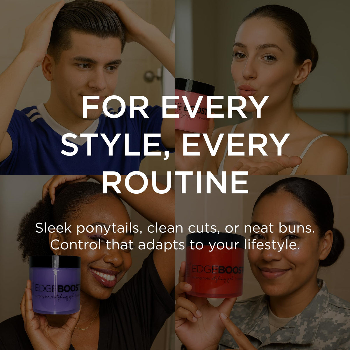 Style Factor product next to ruler showing 16.9oz size and travel-friendly benefit