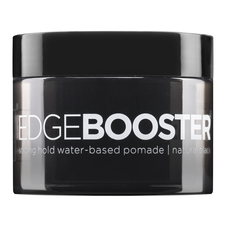 Style Factor Hideout jar front view showing sleek black packaging and label benefit