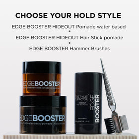 Style Factor Hideout jar next to ruler indicating 3.38 oz size and travel-friendly benefit