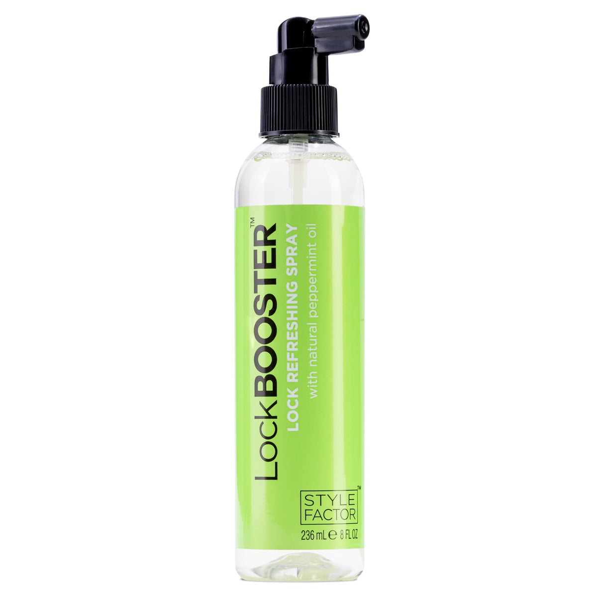 Style Factor front bottle showing label and 8 oz size for easy identification