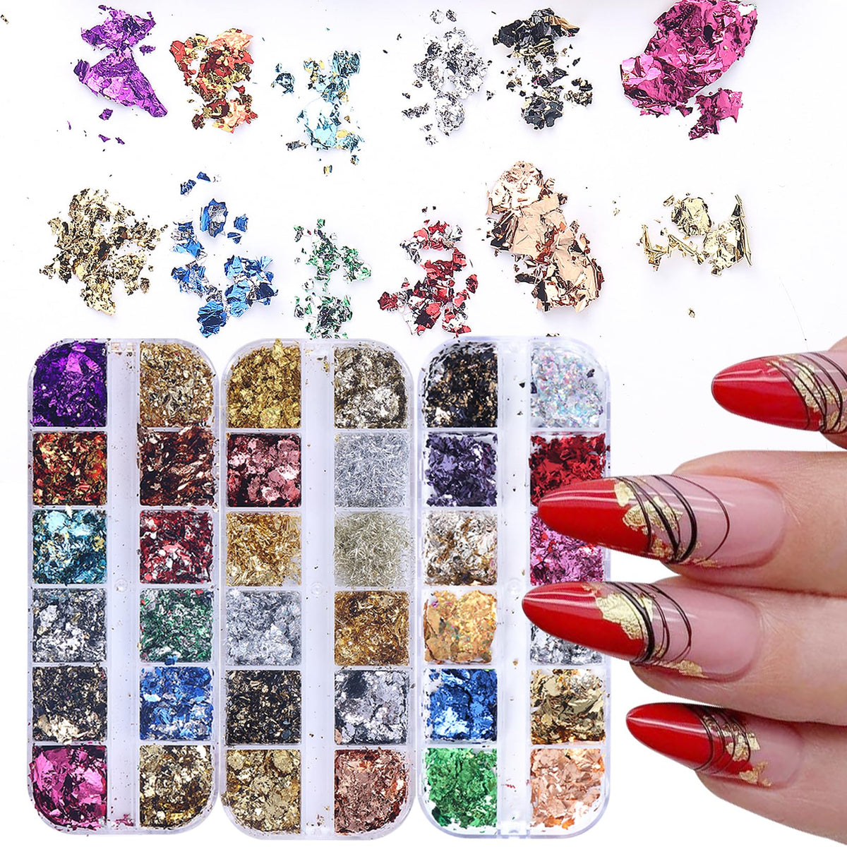 STZPRONAIL finished mirrored gold manicure demonstrating luxe reflective effect