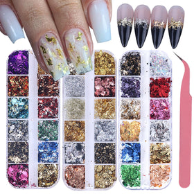 STZPRONAIL front packaging showing 36-color foil kit and compact boxes for organization