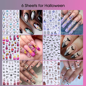 STZPRONAIL hand holding a sticker sheet for scale illustrating sticker size and ease