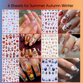 STZPRONAIL spread of multiple sheets showing seasonal motifs for versatile design options