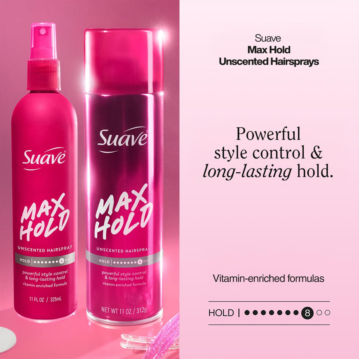 Suave aerosol can nozzle detail illustrating even fine mist for quick set
