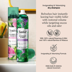 Suave Bamboo & Hibiscus front packaging highlighting volumizing boost