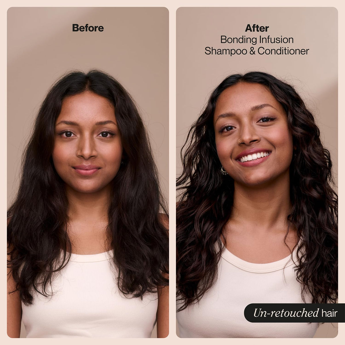 Suave bonding infusion conditioner cream close-up showing smoothing formula