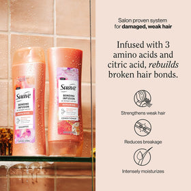 Suave bonding infusion label and pump detail highlighting easy dispensing