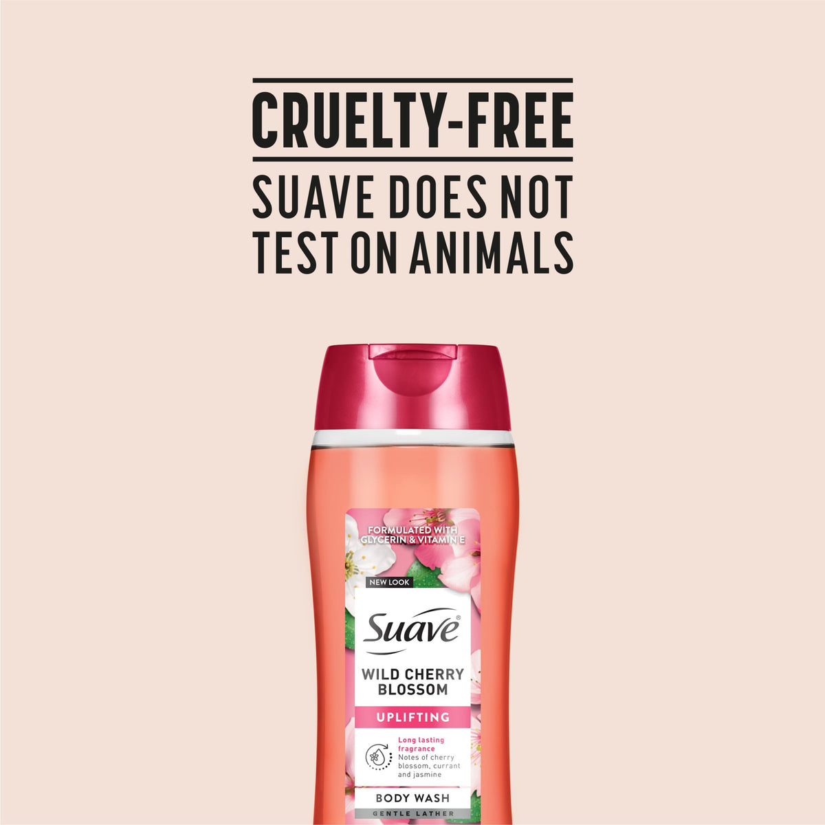 Cherry blossom representation with Suave scent notes illustrating floral fragrance