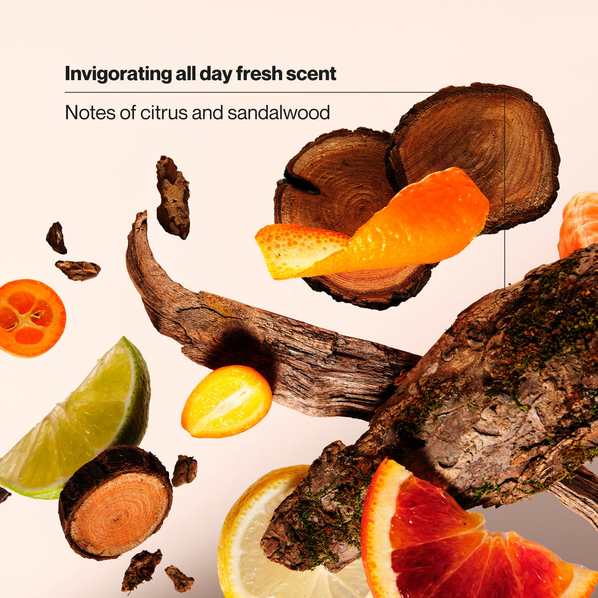 Suave Citrus Rush lifestyle bathroom display promoting tidy, minimalist grooming