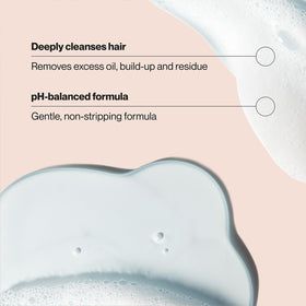 Suave clarifying shampoo pump and cap detail for easy dispensing and no mess