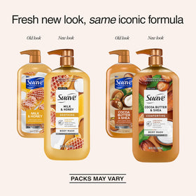 Suave Cocoa Butter & Shea front packaging highlighting rich fragrance