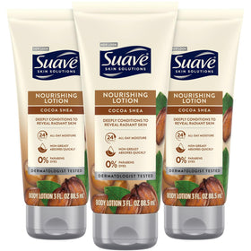 Suave front packaging showing bottle and label for easy identification and portability