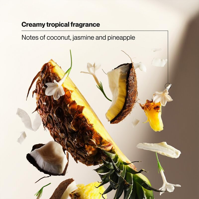 Suave coconut infusion bottles staged in bathroom for everyday use