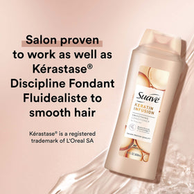 Suave conditioner creamy texture close-up demonstrating smooth, lightweight formula