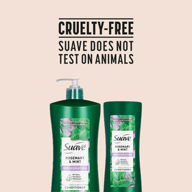12.6 oz Suave bottle inside a travel bag for on-the-go refreshment