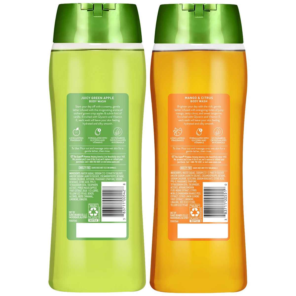 close-up PETA cruelty-free badge on Suave bottle indicating ethical choice