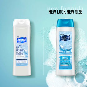 Close-up lather from Suave showing rich foam and gentle cleansing benefit